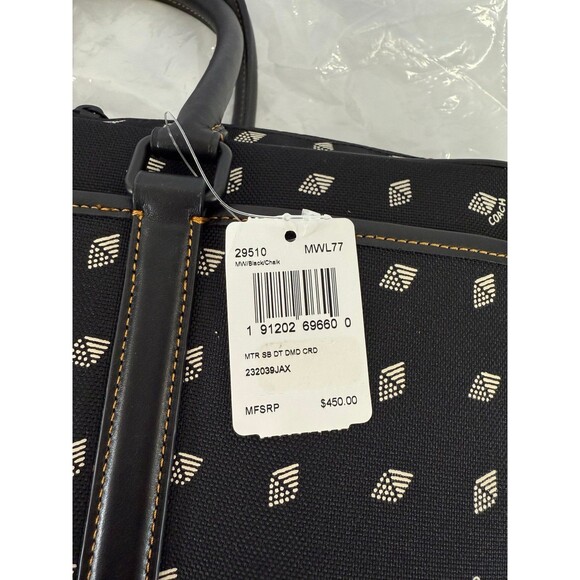 Coach Metropolitan Slim Briefcase Dot Diamond Print NWT - Picture 4 of 10